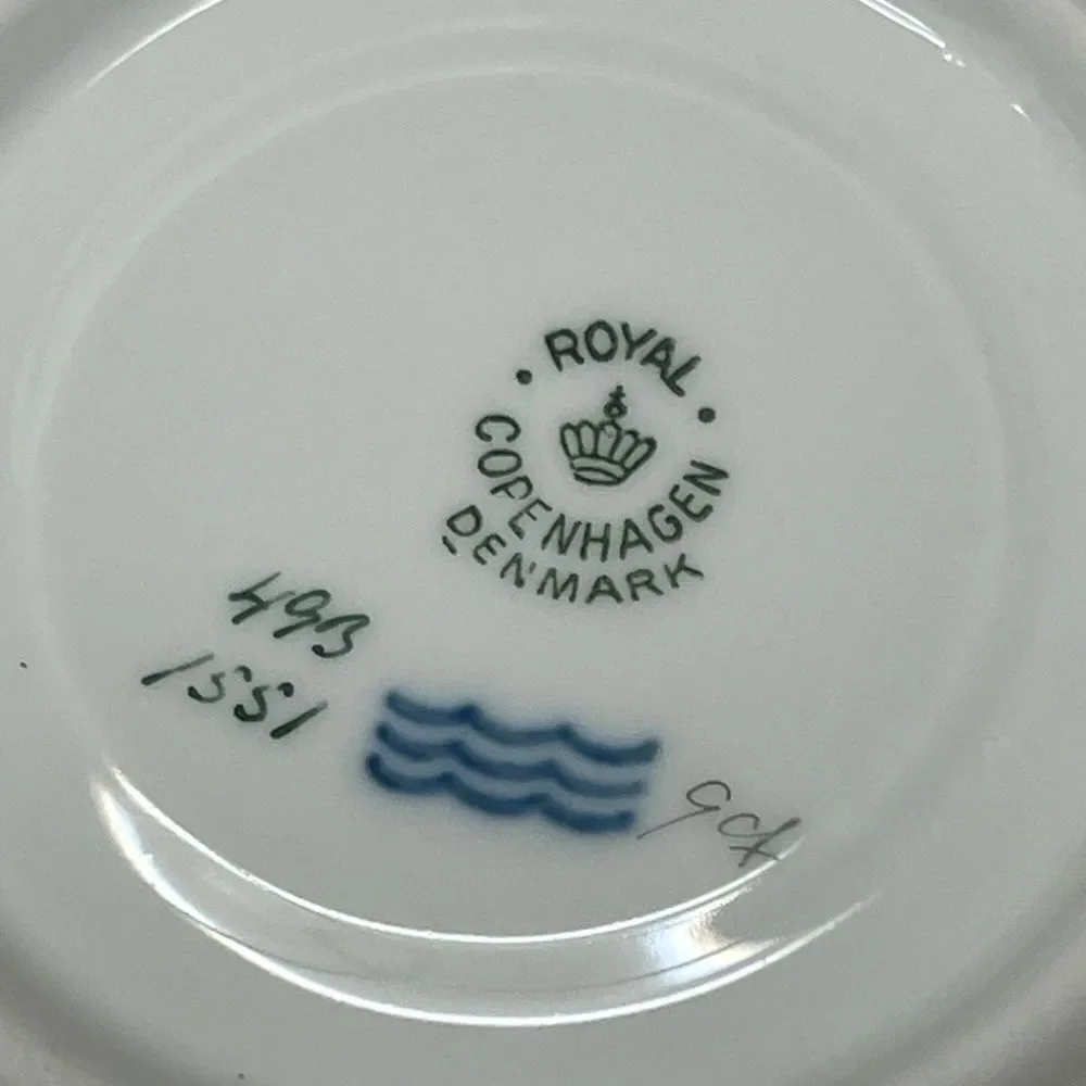 Royal Copenhagen Tea Cups & Saucers 493 / 1551 All Different Floral Bouquets